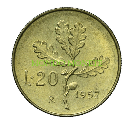 20 Lire 1957 Gambo Largo Monete Da Collezione