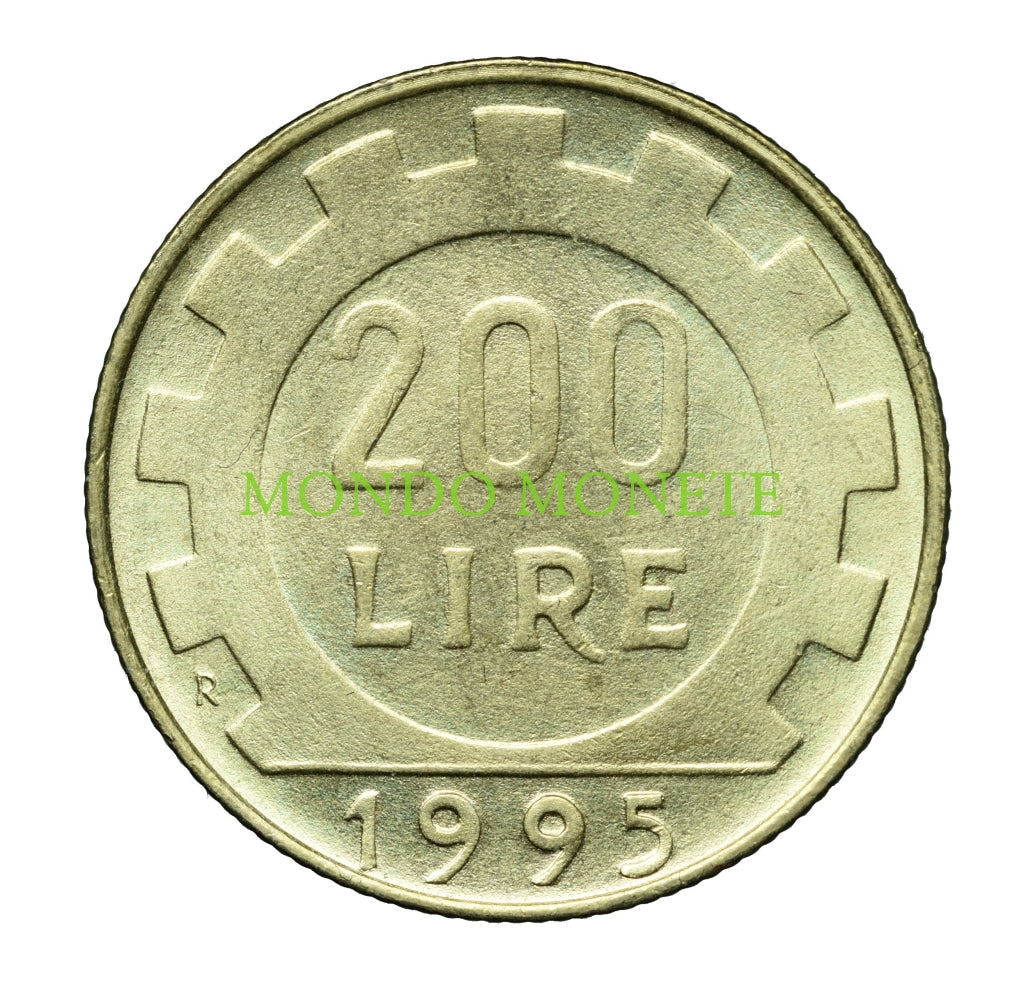 200 Lire 1995 Esubero Metallo Sotto Il Collo Monete Da Collezione