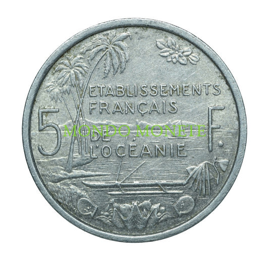5 Francs 1952 Oceania Monete Da Collezione