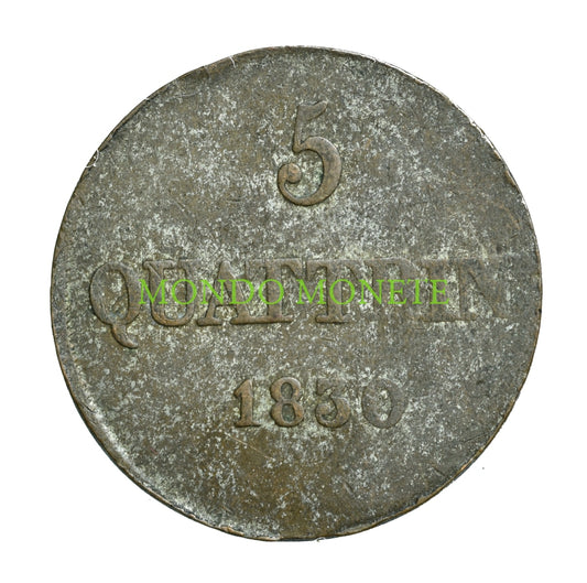 5 Quattrini 1830 Monete Da Collezione