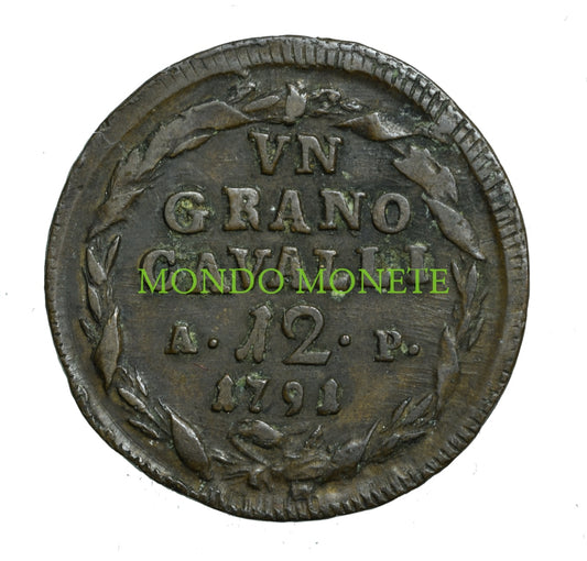 Grano Da 12 Cavalli 1791 A.p. Monete Collezione