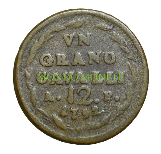 Grano Da 12 Cavalli 1792 A.p. Monete Collezione