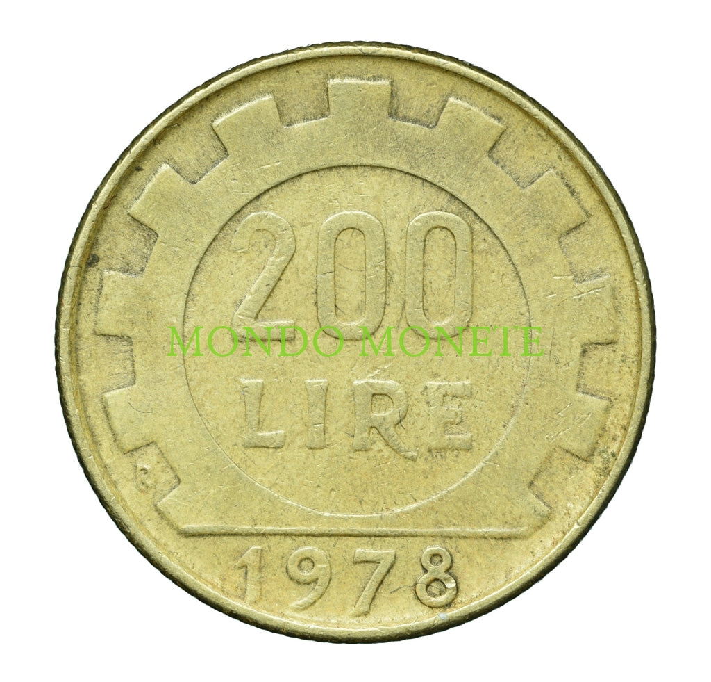 Variante 200 Lire 1978 Mezza Luna Sotto Al Collo Monete Da Collezione