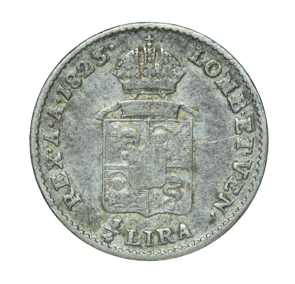 1/4 Lira 1825 M Regno Lombardo Veneto Monete Da Collezione