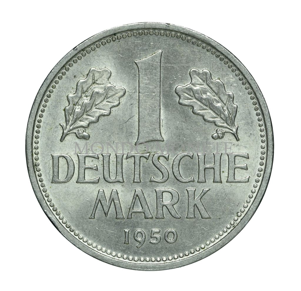 1 Deutsche Mark 1950 D Monete Da Collezione