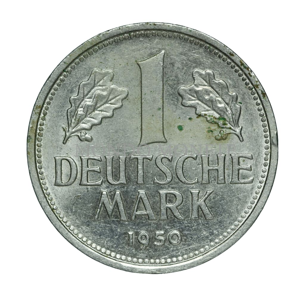 1 Deutsche Mark 1950 F Monete Da Collezione