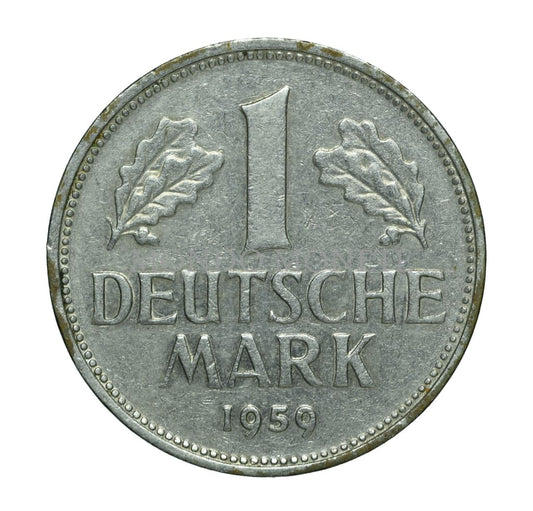 1 Deutsche Mark 1959 F Monete Da Collezione