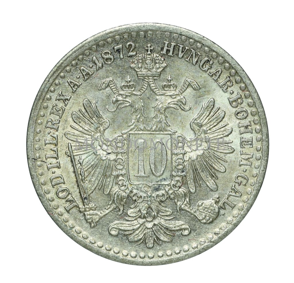 10 Kreuzer 1872 Austro - Ungheria Monete Da Collezione