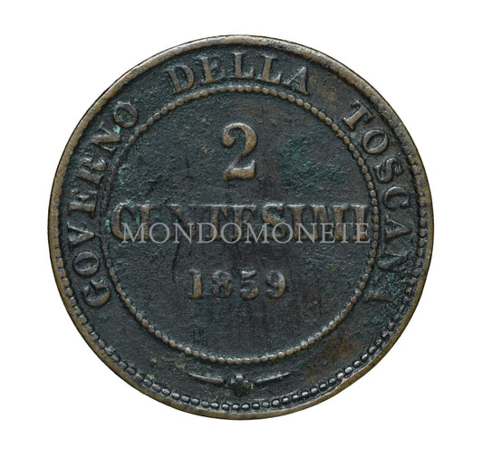 2 Centesimi 1859 - Governo Della Toscana Monete Da Collezione