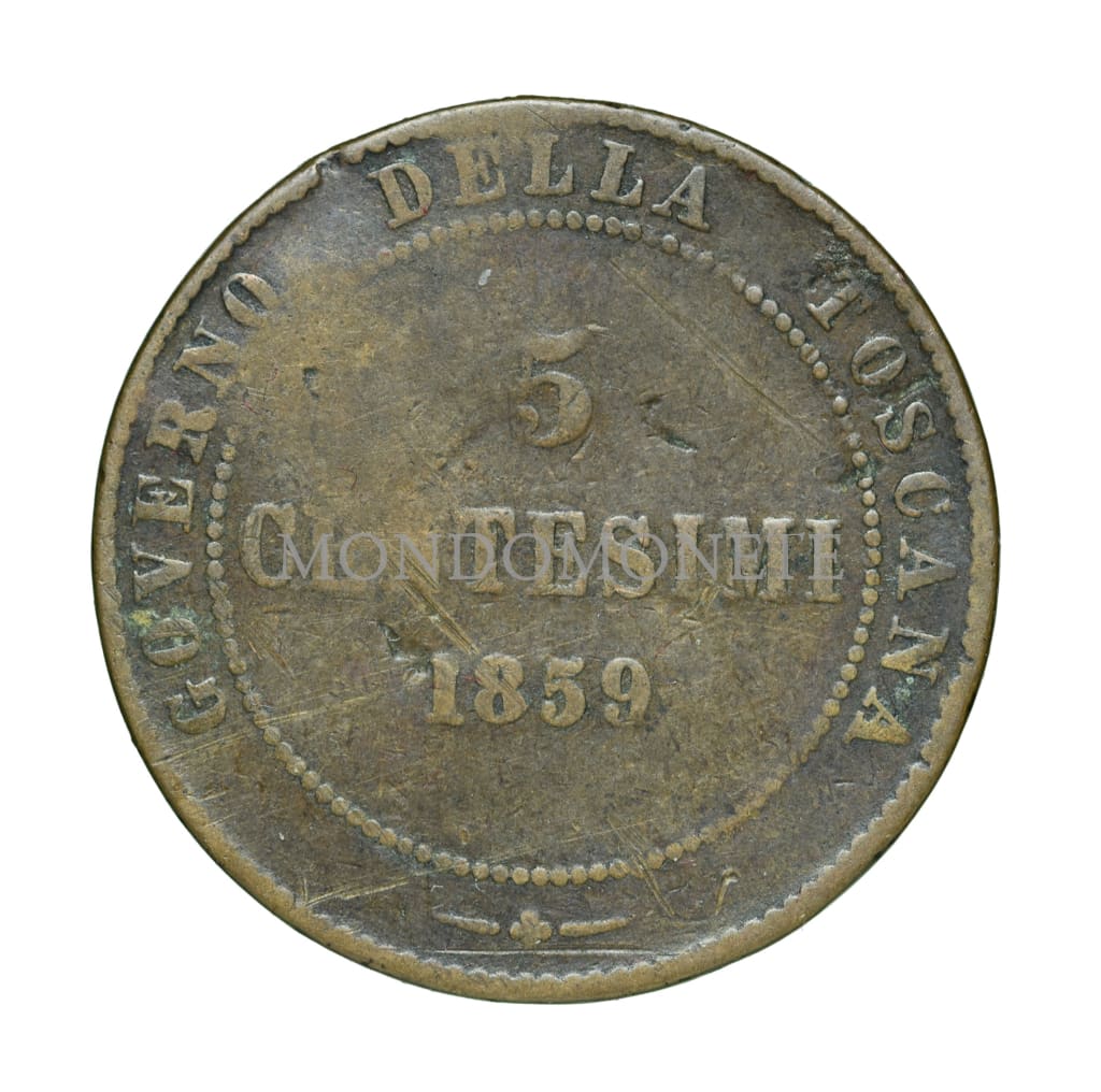 5 Centesimi 1859 - Governo Della Toscana Monete Da Collezione