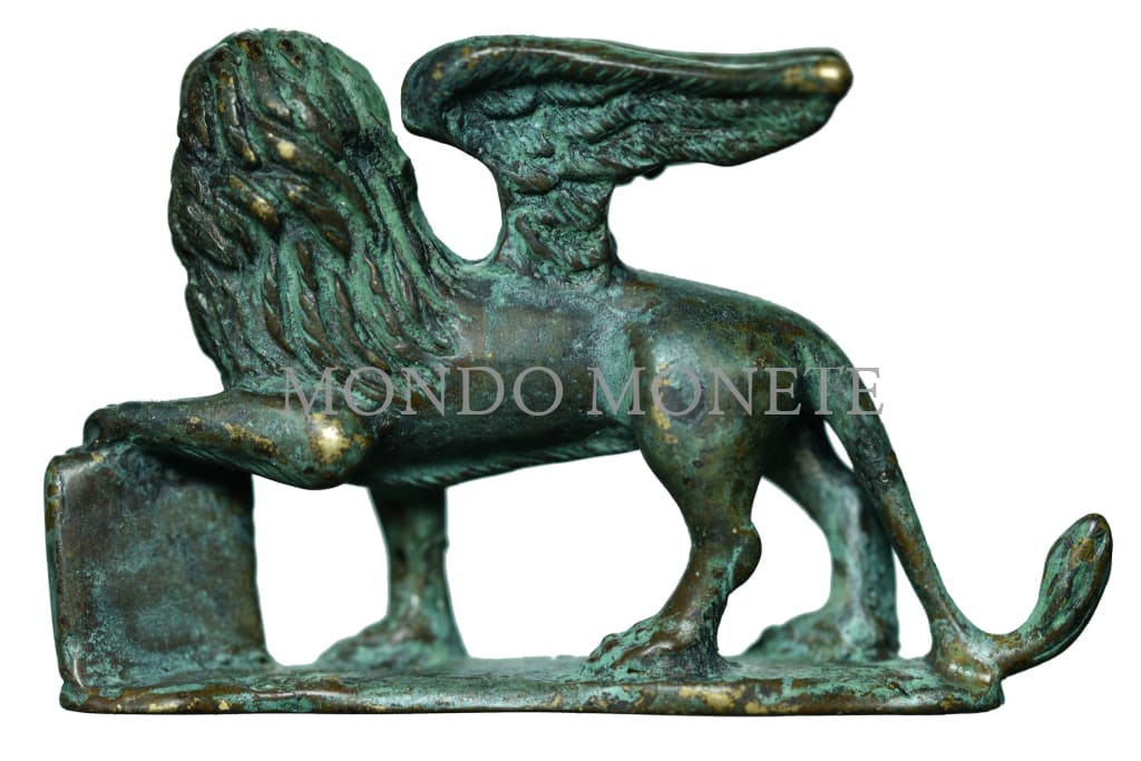 Antica Scultura In Bronzo Leone San Marco Orologi E Gioielli