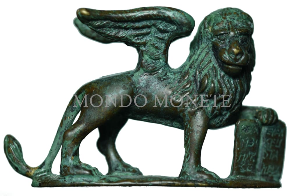 Antica Scultura In Bronzo Leone San Marco Orologi E Gioielli