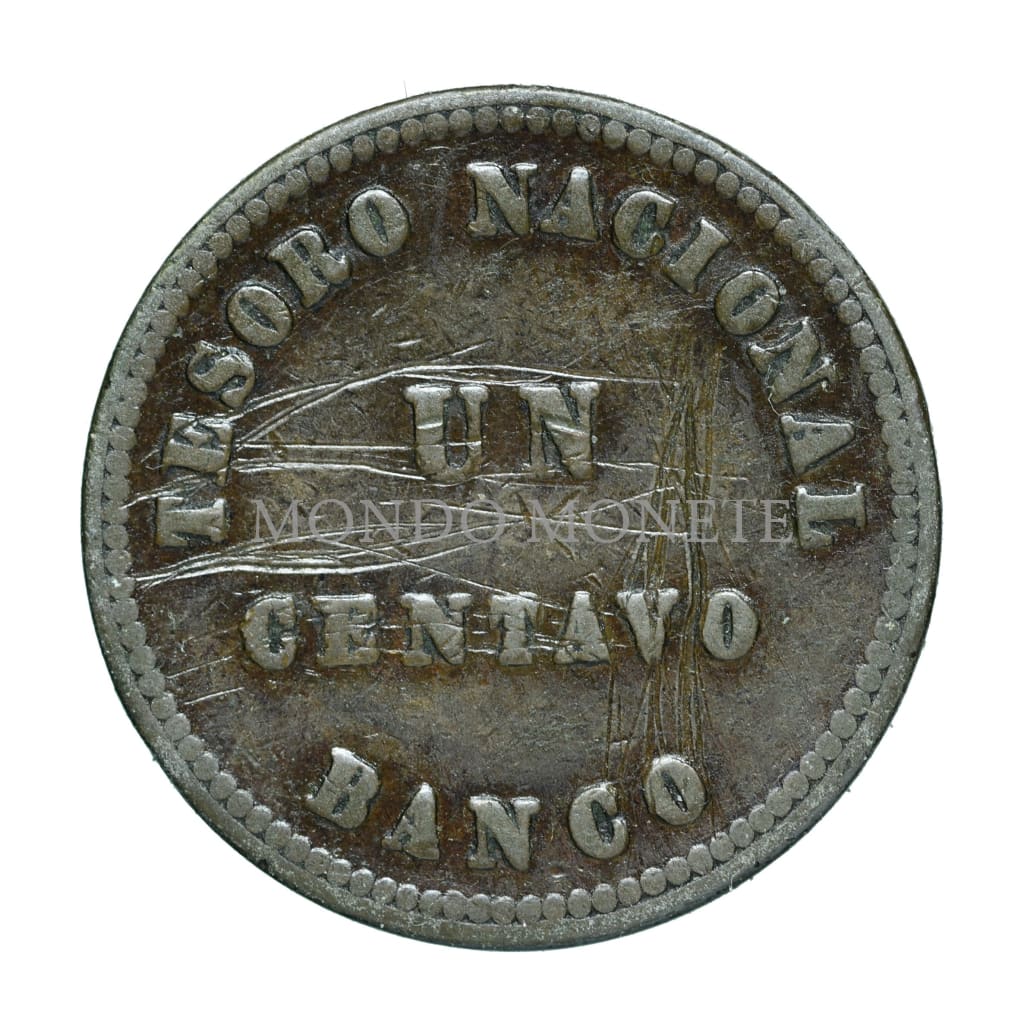 Argentina Confederate Un Centavo 1854 Monete Da Collezione