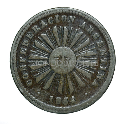 Argentina Confederate Un Centavo 1854 Monete Da Collezione