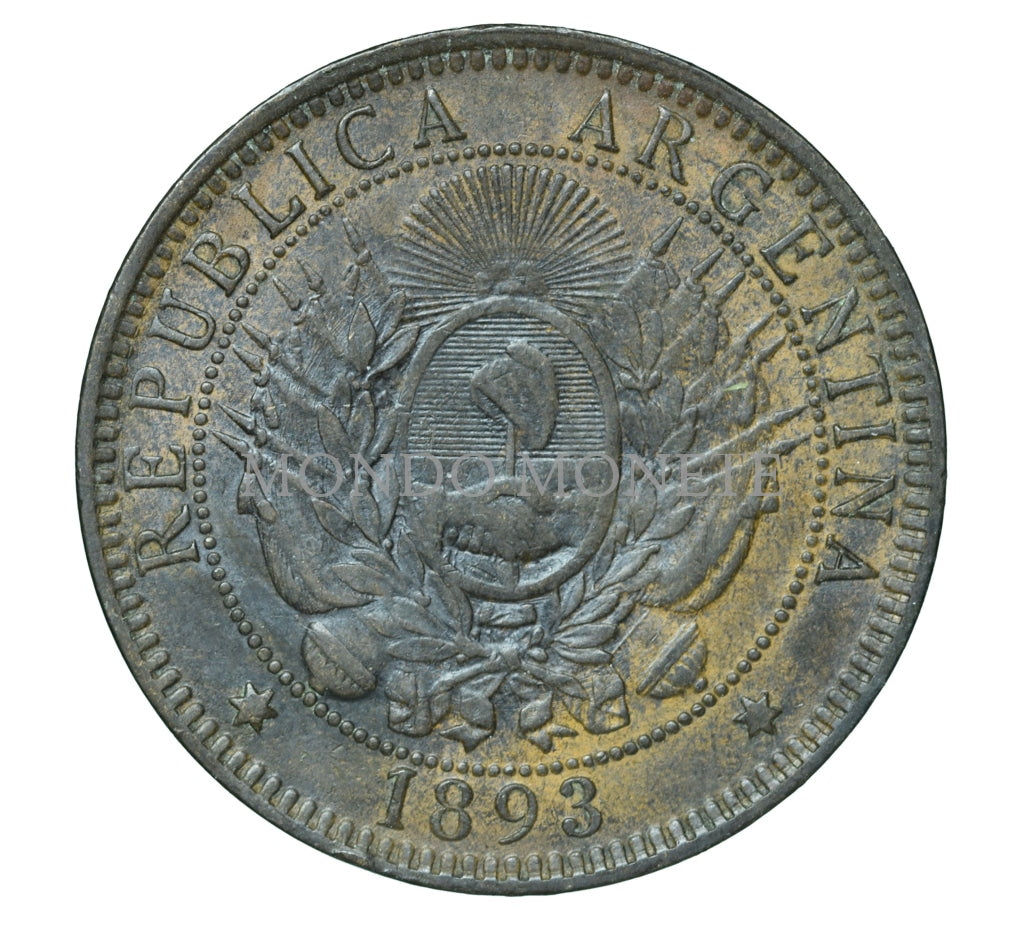 Argentina Dos Centavos 1893 Monete Da Collezione