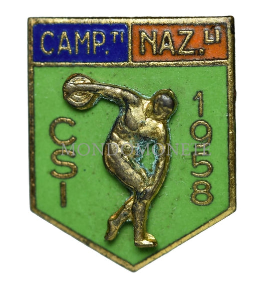 Campionati Nazionali Csi 1958 Distintivi E Spille