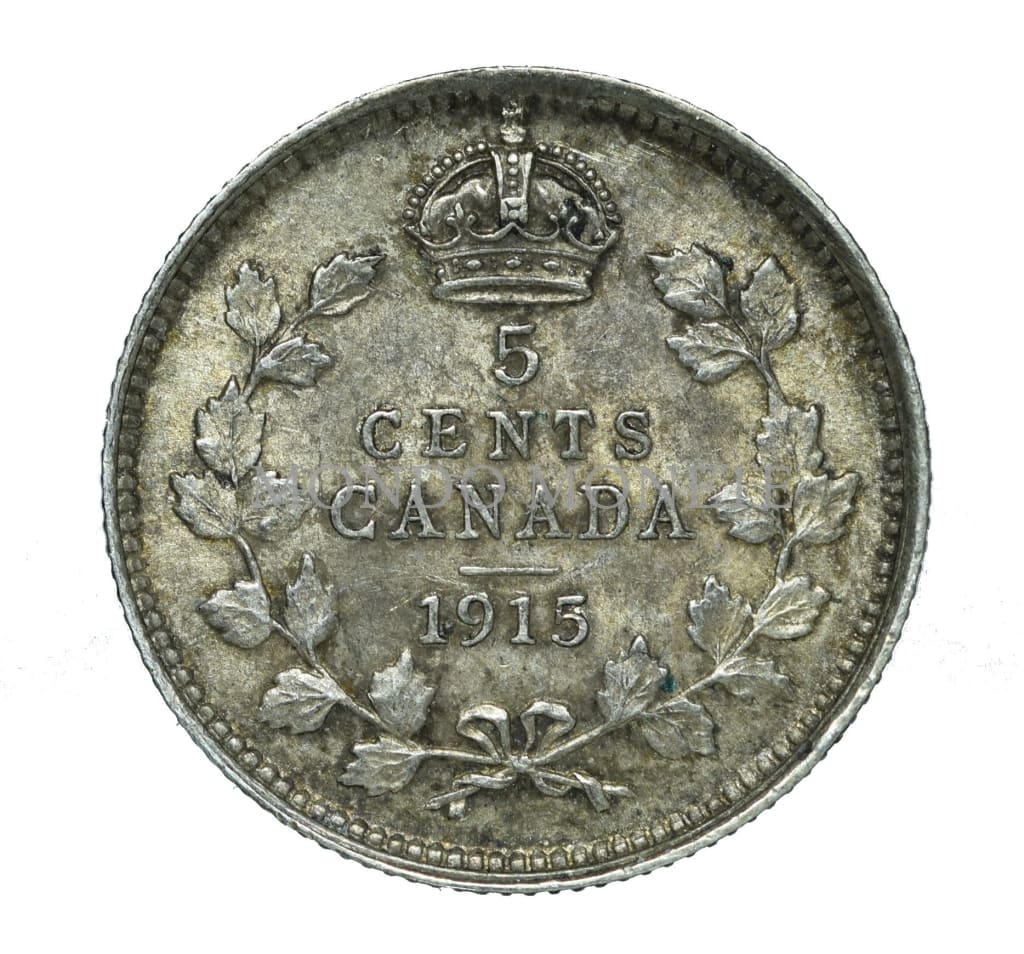 Canada 5 Cents 1915 Monete Da Collezione