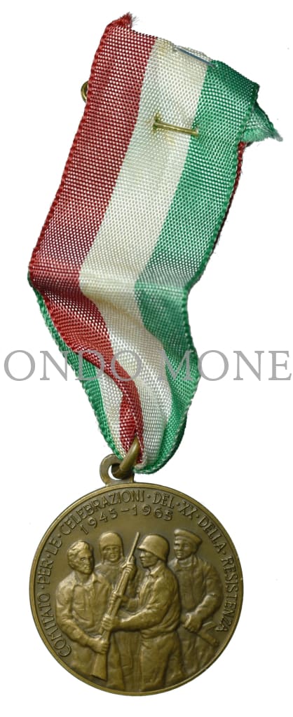 Comitato Per Le Celebrazioni Del Xx Della Ressistenza 1945 - 1965 Medaglie E Gettoni