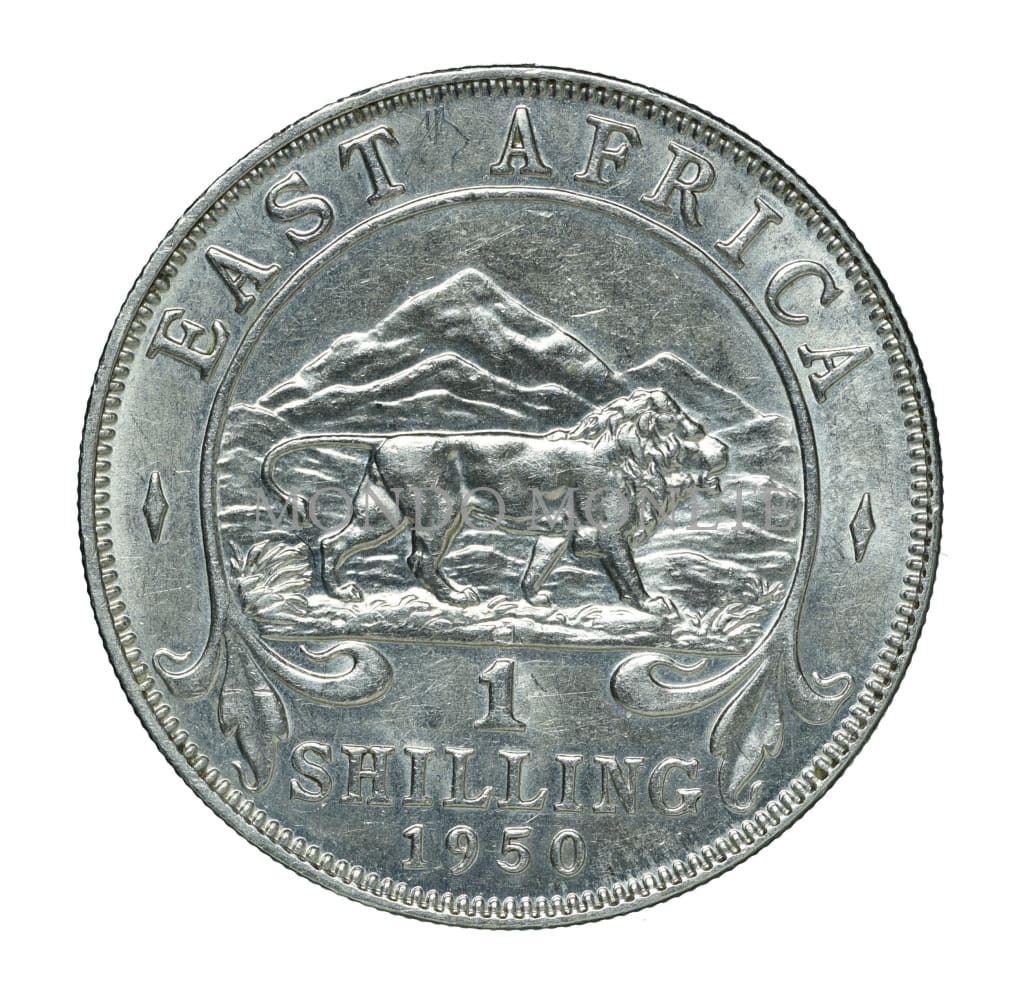 East Afica 1 Shilling 1950 Monete Da Collezione