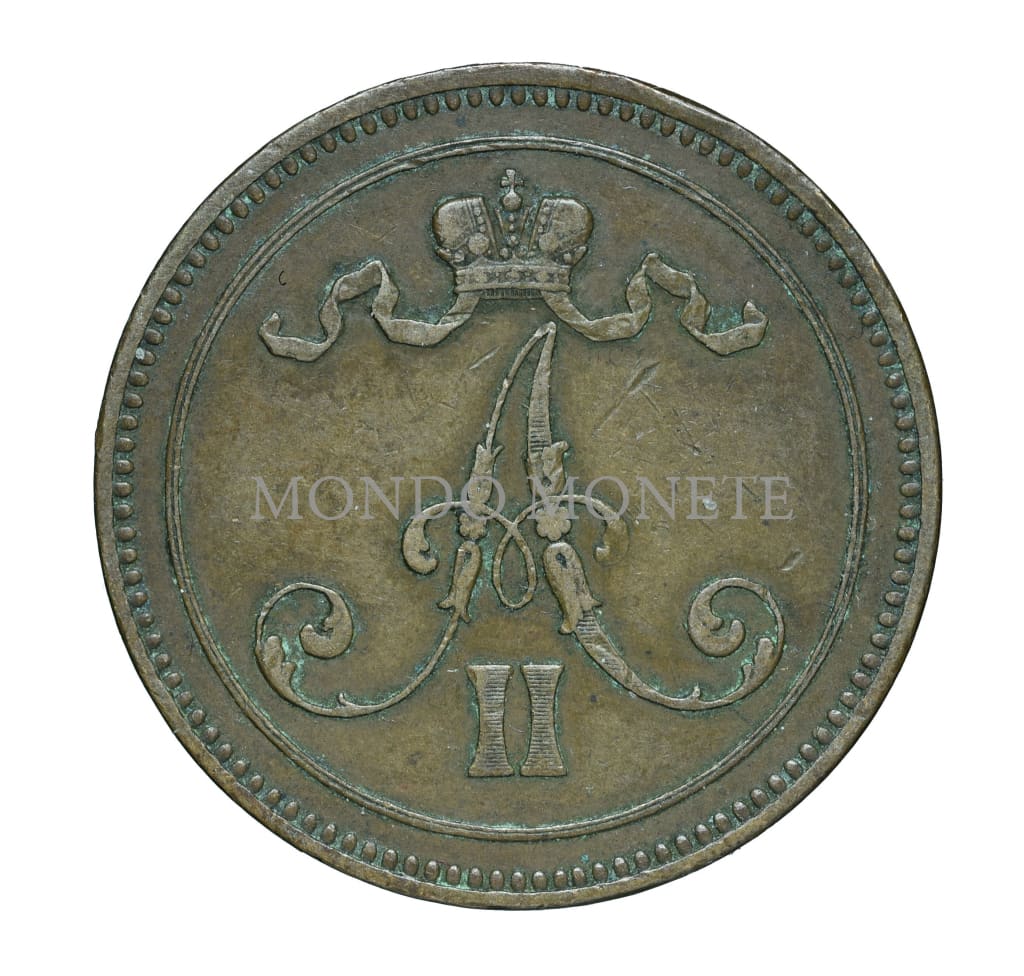 Finland 10 Pennia 1867 Monete Da Collezione