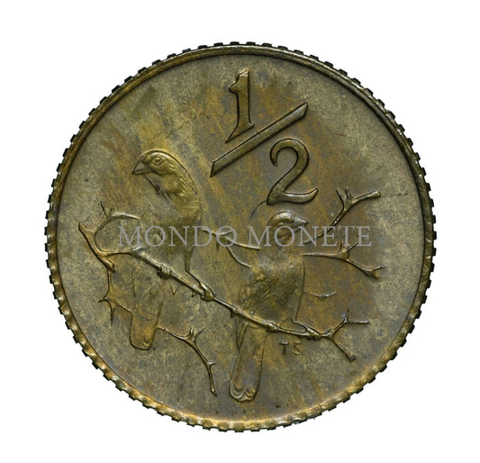 Fouche - South Africa 1/2 Cent 1976 Monete Da Collezione