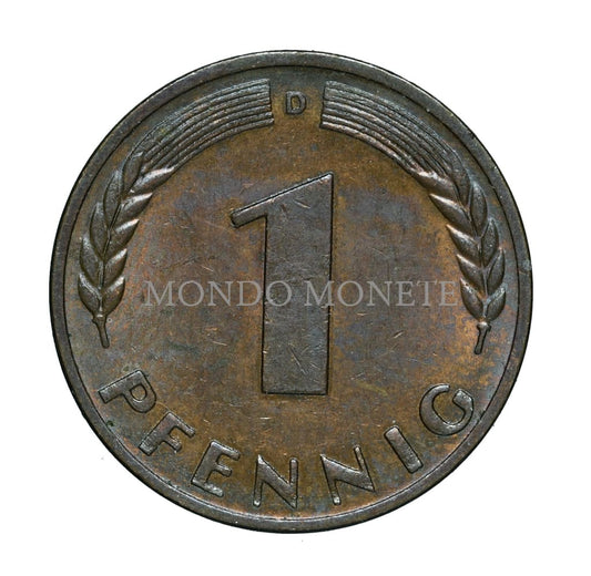 Germania 1 Pfennig 1967 D Monete Da Collezione