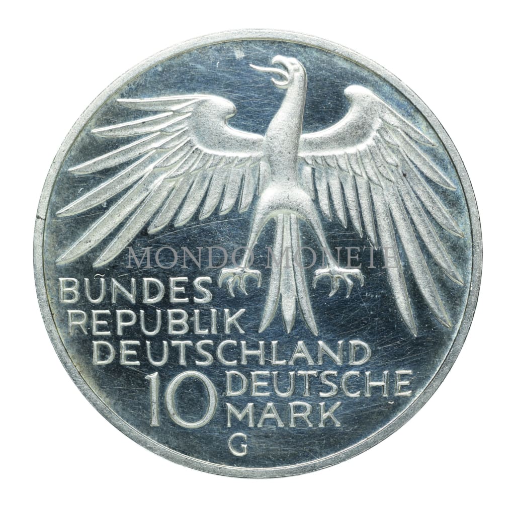 Germania 10 Mark 1972 G Monete Da Collezione