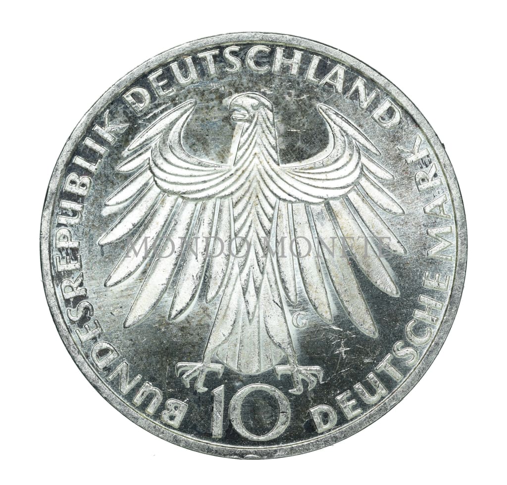 Germania 10 Mark 1974 G Monete Da Collezione