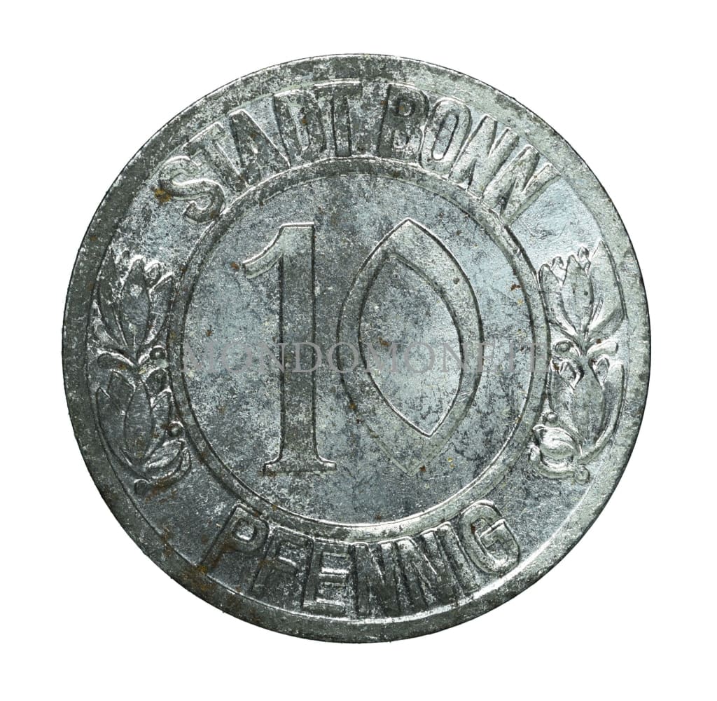 Germania 10 Pfennig 1920 Stadt Bonn Monete Da Collezione