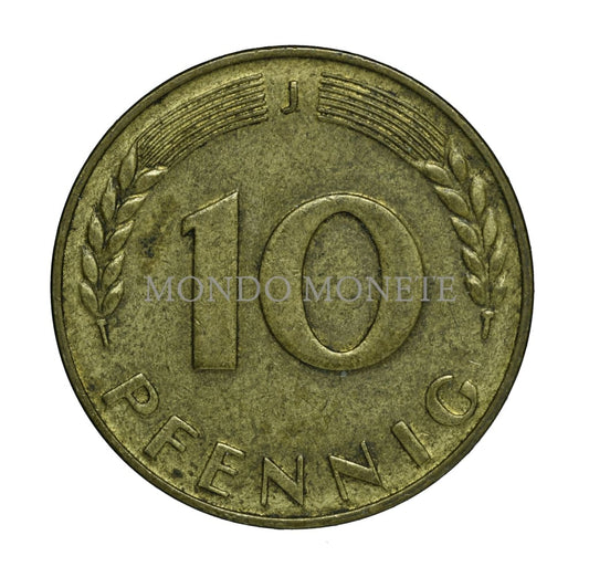 Germania 10 Pfennig 1949 J Monete Da Collezione