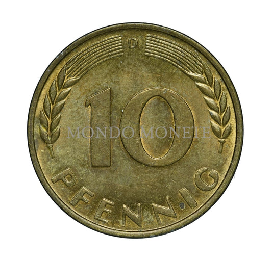 Germania 10 Pfennig 1967 D Monete Da Collezione