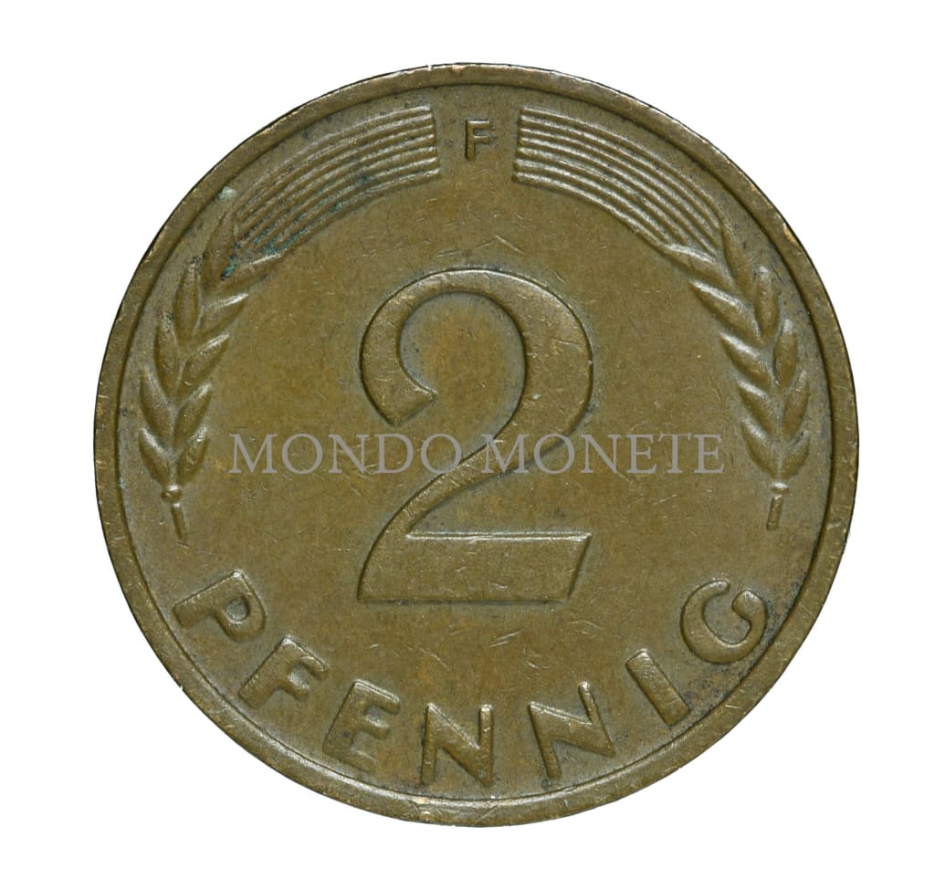 Germania 2 Pfennig 1958 F Monete Da Collezione