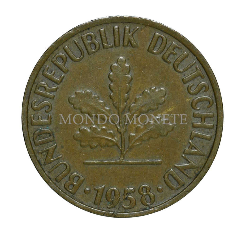 Germania 2 Pfennig 1958 F Monete Da Collezione