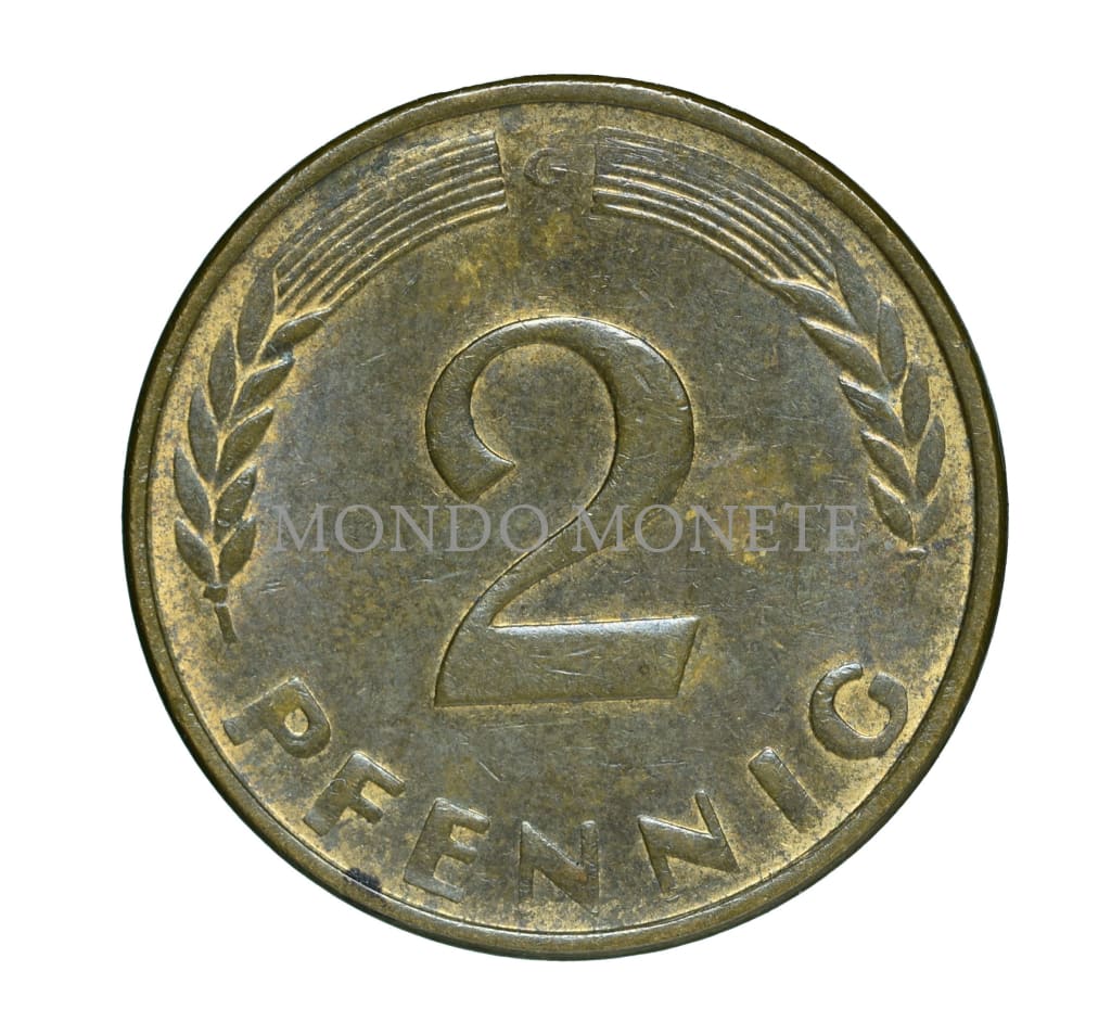 Germania 2 Pfennig 1960 G Monete Da Collezione