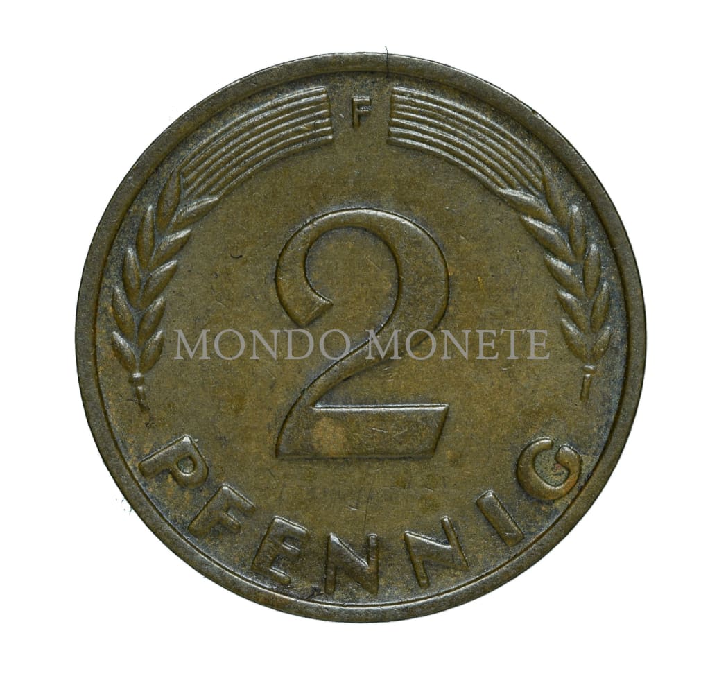 Germania 2 Pfennig 1961 F Monete Da Collezione