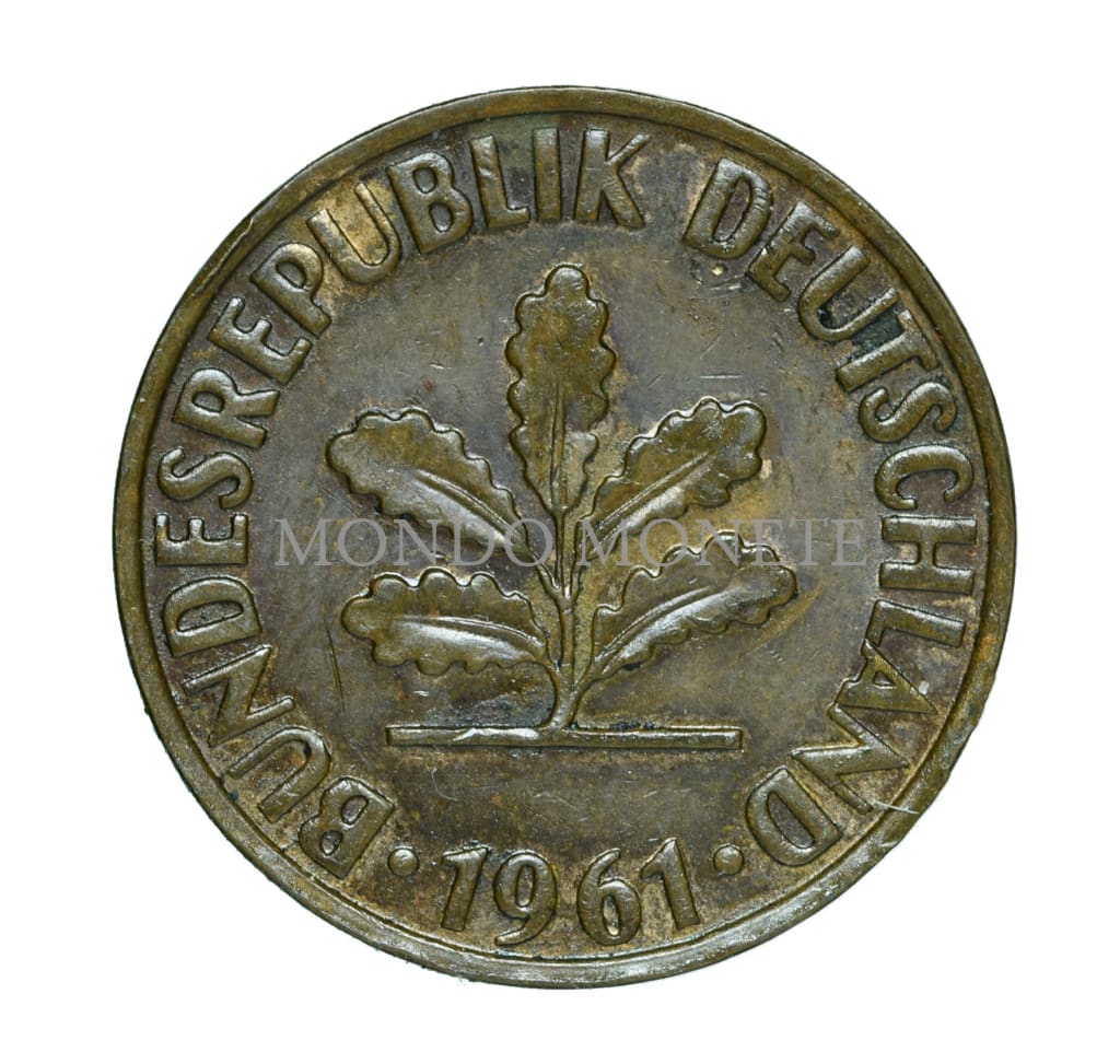 Germania 2 Pfennig 1961 G Monete Da Collezione