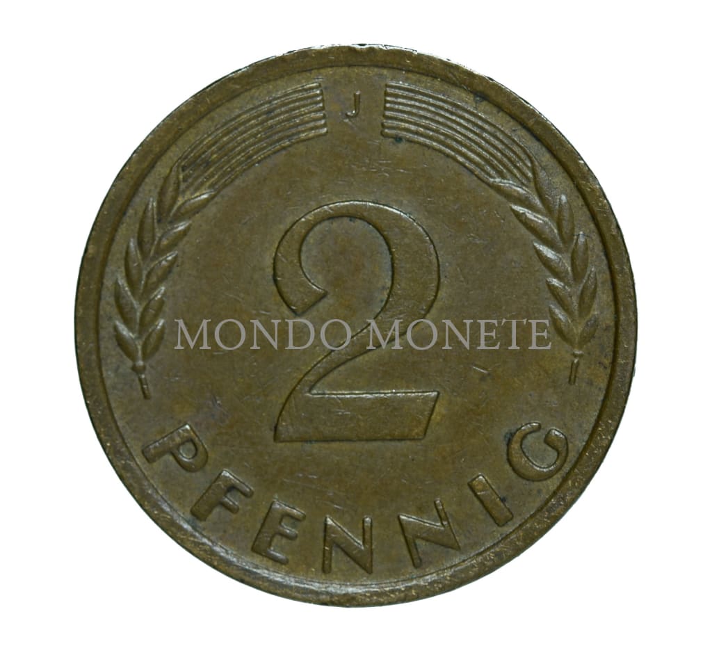 Germania 2 Pfennig 1961 J Monete Da Collezione