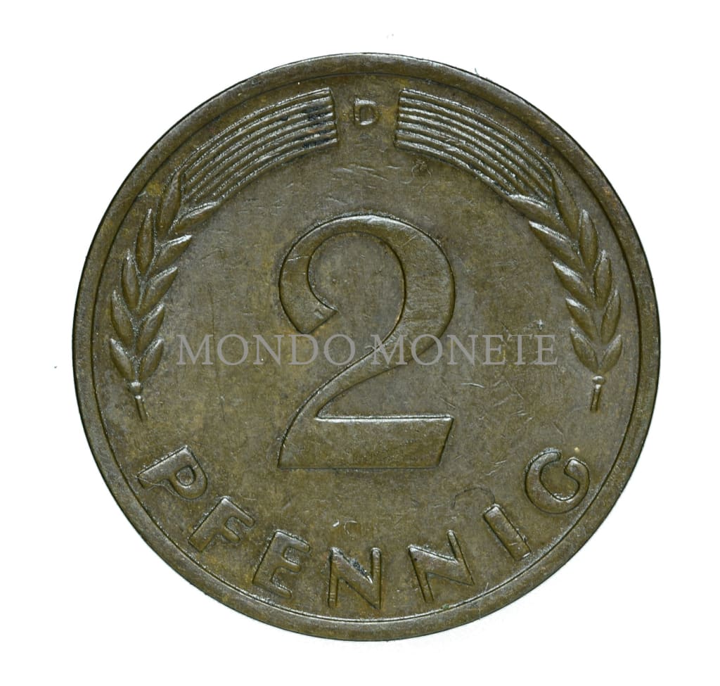 Germania 2 Pfennig 1962 D Monete Da Collezione