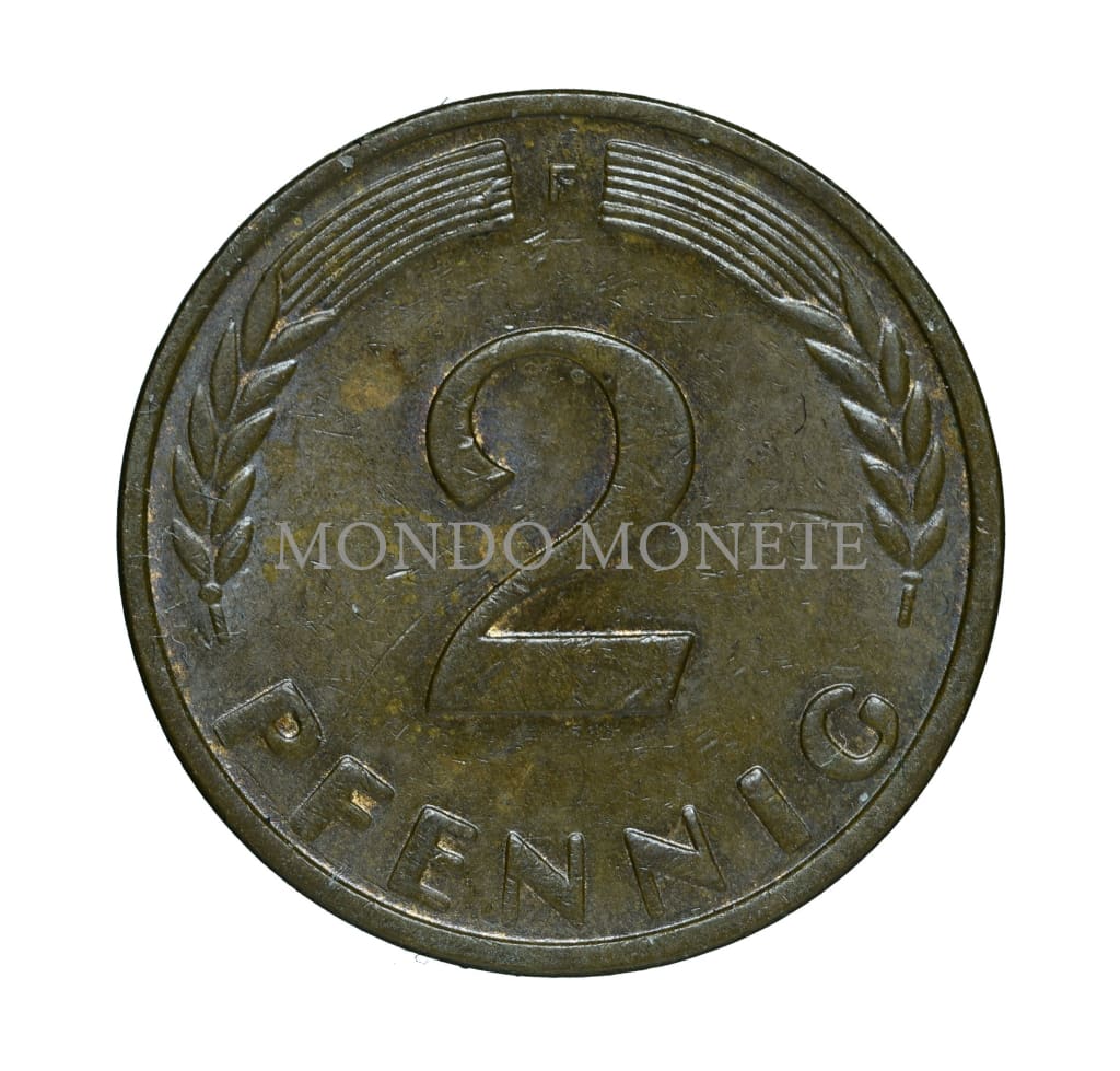 Germania 2 Pfennig 1962 F Monete Da Collezione