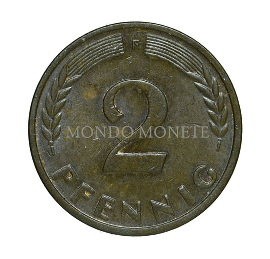 Germania 2 Pfennig 1962 F Monete Da Collezione