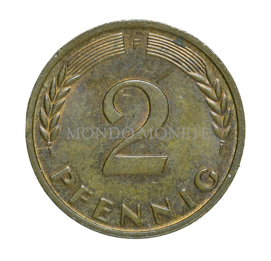 Germania 2 Pfennig 1964 F Monete Da Collezione