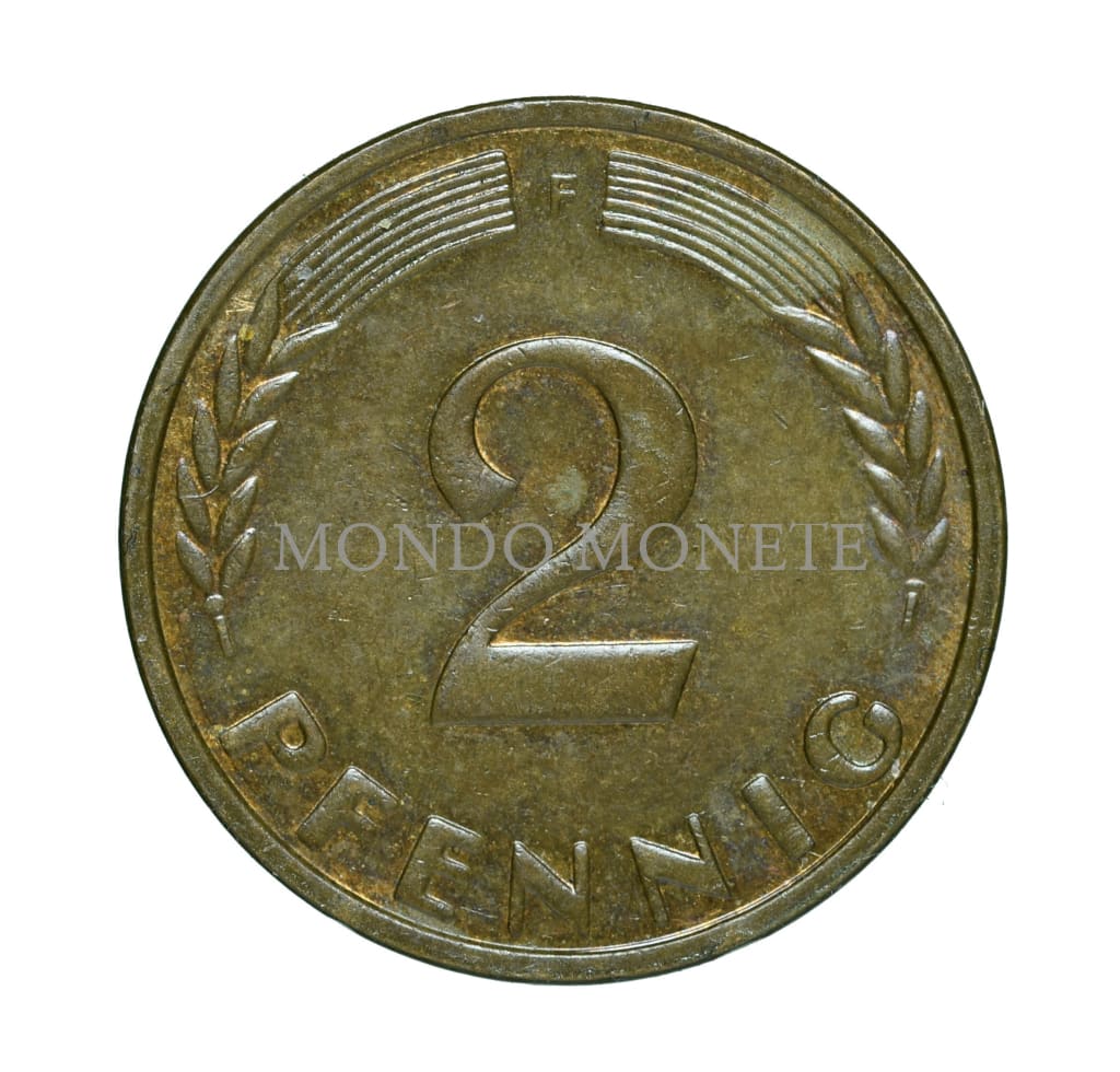 Germania 2 Pfennig 1965 F Monete Da Collezione