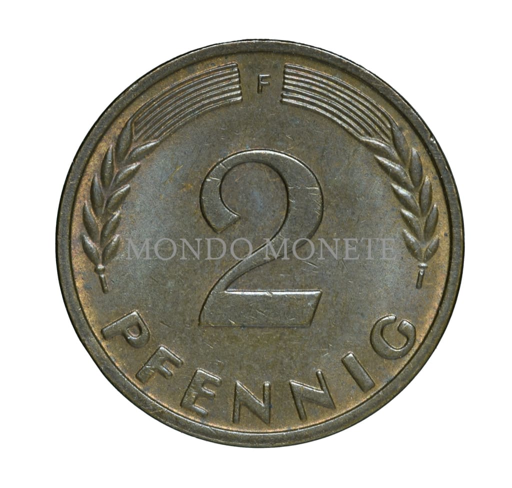 Germania 2 Pfennig 1965 F Monete Da Collezione