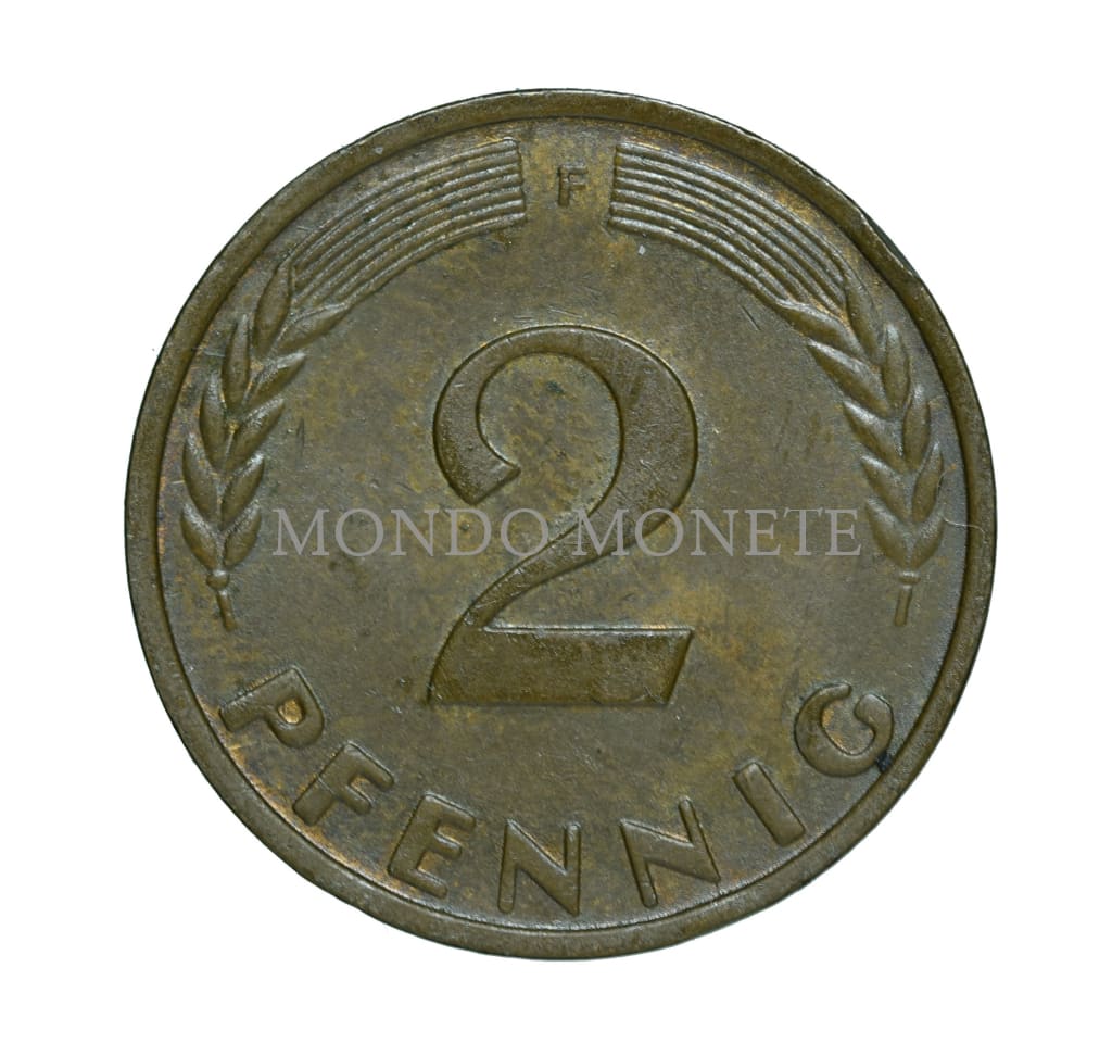 Germania 2 Pfennig 1966 F Monete Da Collezione