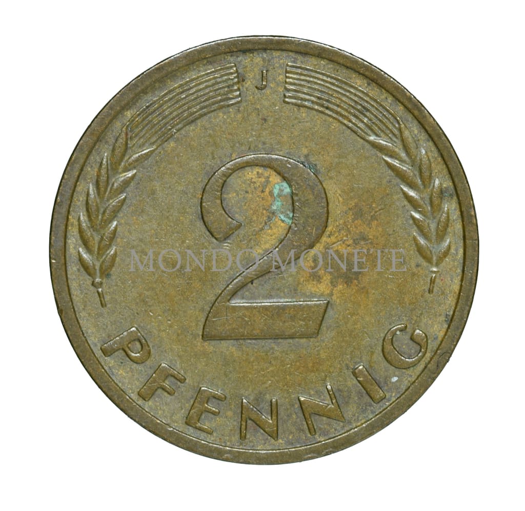 Germania 2 Pfennig 1966 J Monete Da Collezione