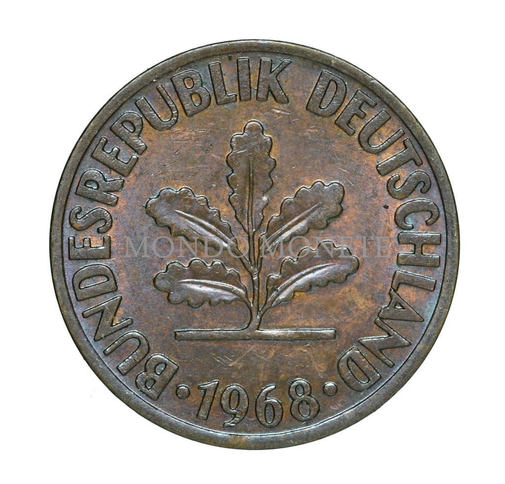 Germania 2 Pfennig 1968 D Monete Da Collezione