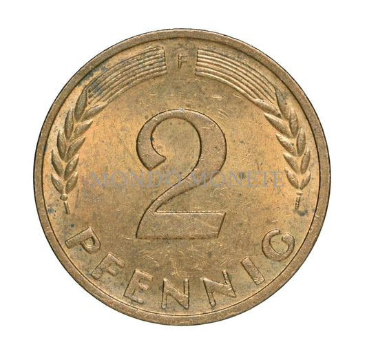 Germania 2 Pfennig 1969 F Monete Da Collezione