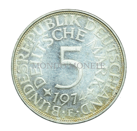 Germania 5 Mark 1974 F Monete Da Collezione