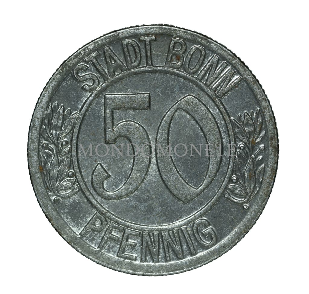 Germania 50 Pfennig 1920 Stadt Bonn Monete Da Collezione