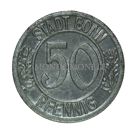 Germania 50 Pfennig 1920 Stadt Bonn Monete Da Collezione